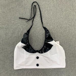 Brand New! Velvet Kitten Black White Costume Crop Top M/L Lingerie Play Dress Up